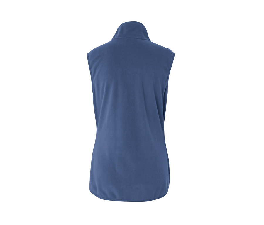 Blaue Fleece-Weste.