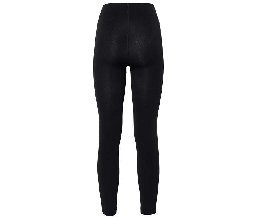 Schwarze Leggings, Rückansicht.