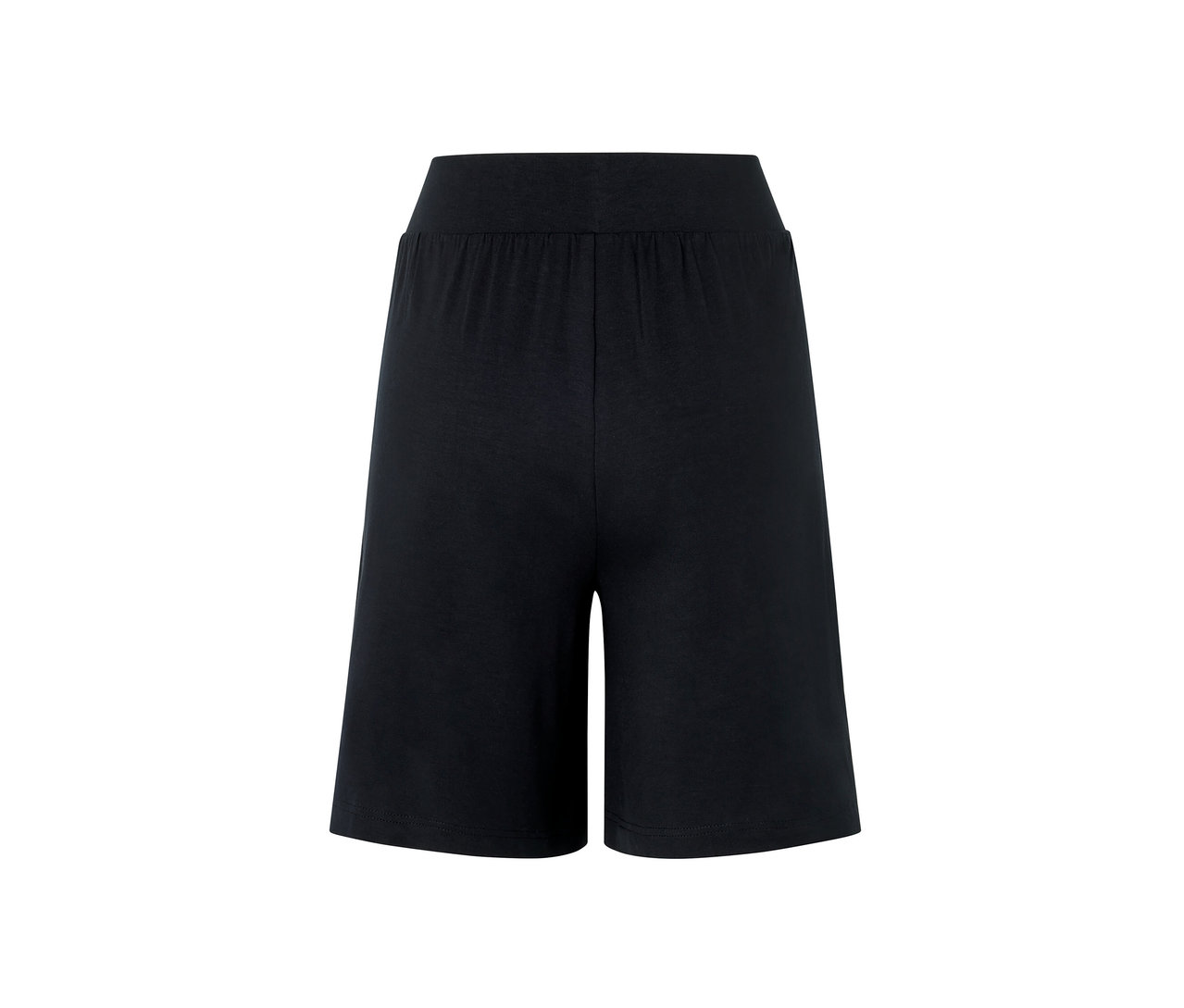 Schwarze Jerseyshorts.