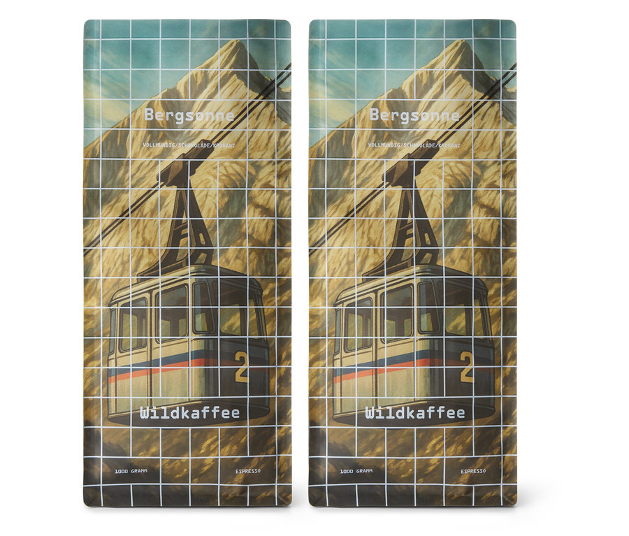 Wildkaffee - Bergsonne Espresso - 2x1 kg Ganze Bohne