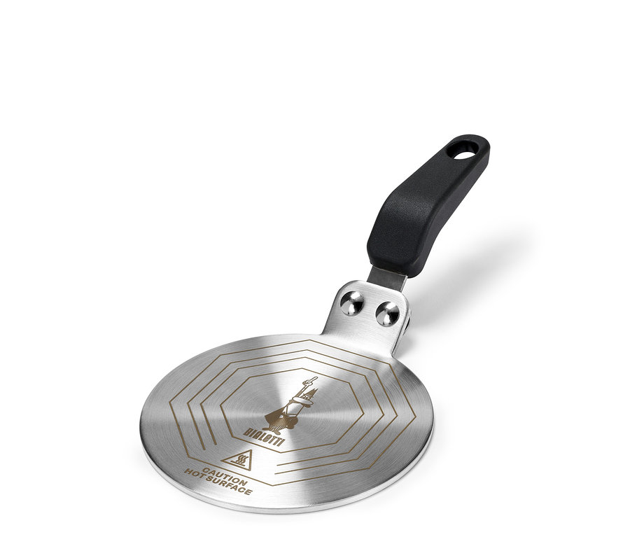 Adapterplatte Induktion »Bialetti«, 13 cm, mit schwarzem Griff.