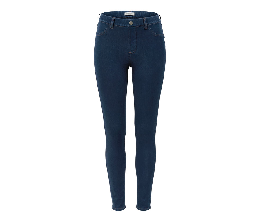 Mittelblaue Denim-Jeggings.