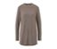 Langer Strickpullover in Taupe.