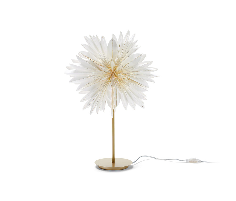 LED-Dekoleuchte »Stern« auf goldenem Sockel.