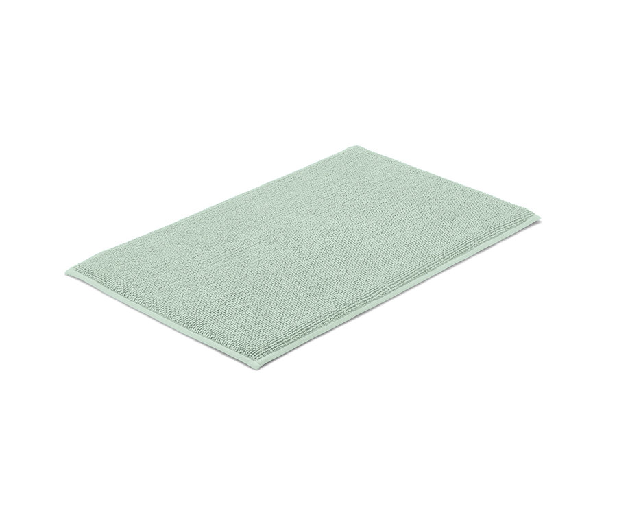 Eine hellgrüne Komfort-Badematte, 40 x 70 cm.