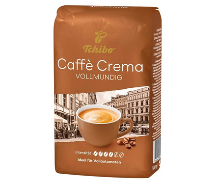 Eine Packung Caffè Crema Vollmundig Kaffeebohnen.