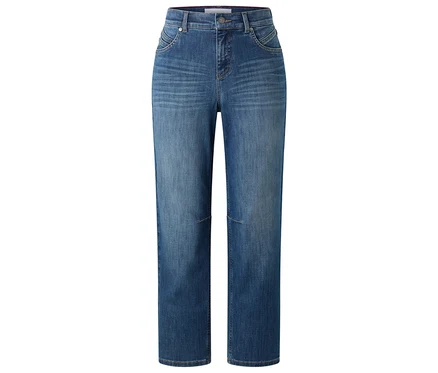 Blaue Angels Denim »Evi« Jeanshose frontal vor weißem Hintergrund.
