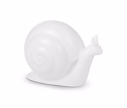 Nahaufnahme einer Solar-Leuchte in Form einer Schnecke.