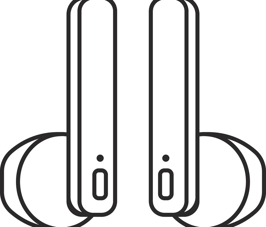 Zwei In-Ear-Kopfhörer.