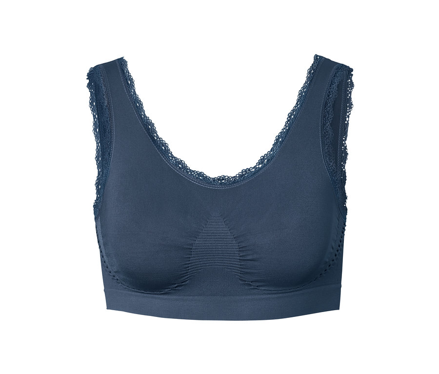Blaues Seamless-Bustier.
