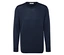 Dunkelblau melierter Merino-Pullover.