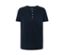 Ein marineblaues Kurzarm-Henley.