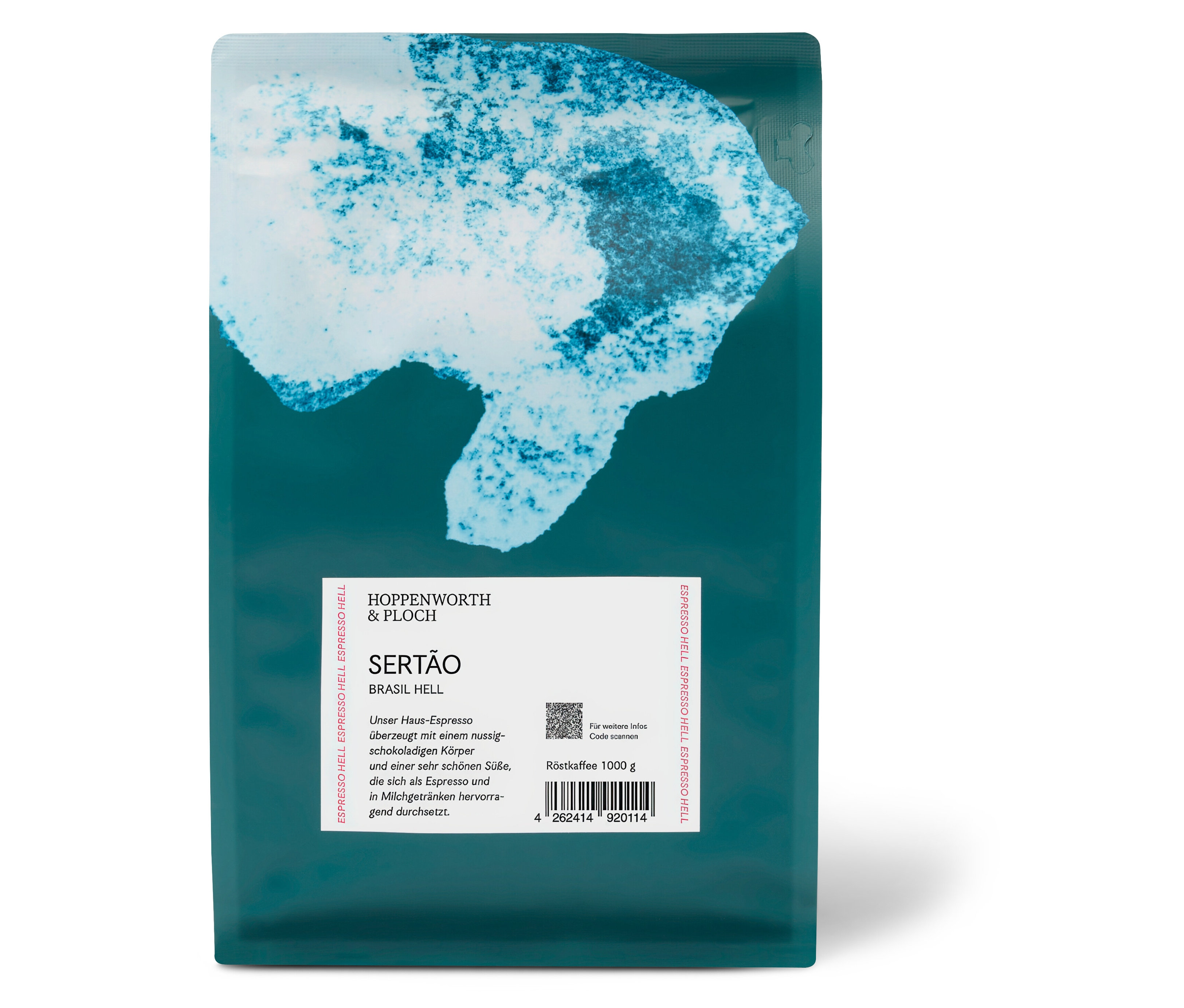 Verpackung Hoppenworth & Ploch - Sertao Espresso - 1 kg ganze Bohne.