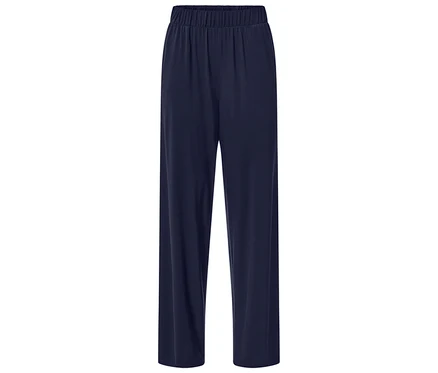 Marineblaue Palazzohose mit Gummibund.
