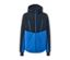 Blaue Skijacke.