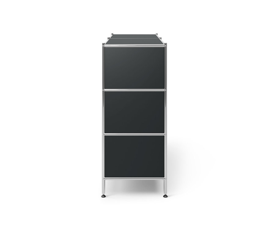 Schwarze Kommode Metall »CN3« mit 6 Schubladen.