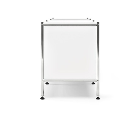 Weißes Lowboard Metall »CN3« mit 3 Klappenfächern.