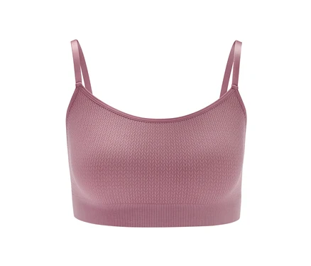 Detailaufnahme eines Seamless-BHs mit Struktur.