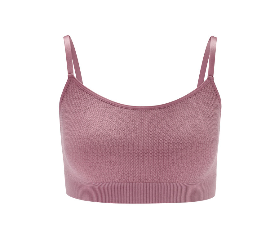 Detailaufnahme eines Seamless-BHs mit Struktur.