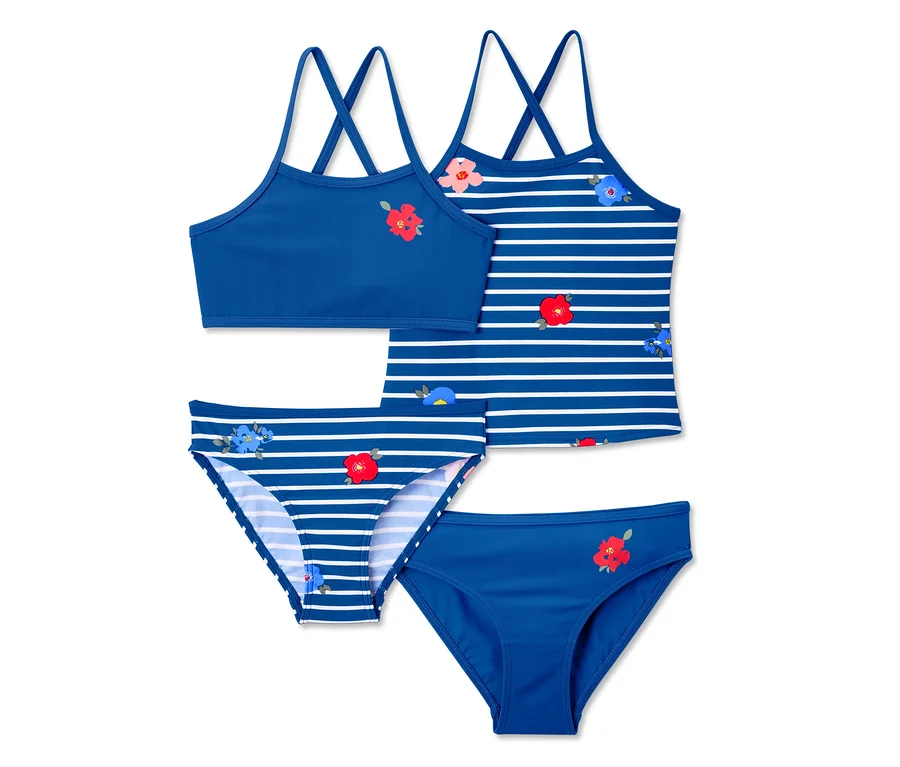 Tankini-Bikini-Set mit Blumenmuster.