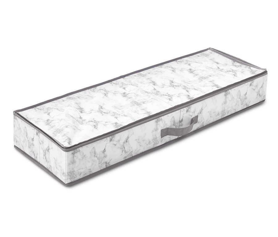 Geschenkpapier-Organizer mit Marmormuster.