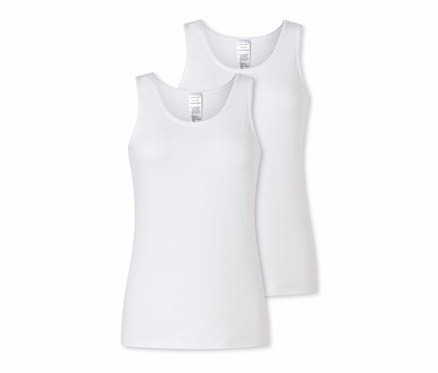 2 SCHIESSER Trägertops, weiss