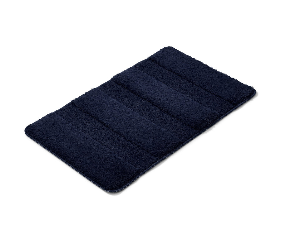 Marineblaue Wellness-Badematte, ca. 50 x 80 cm.