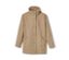 Beige NAH/STUDIO Parka aus recycelter Baumwolle mit Knöpfen.