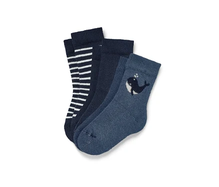 Drei Paar Babysocken.