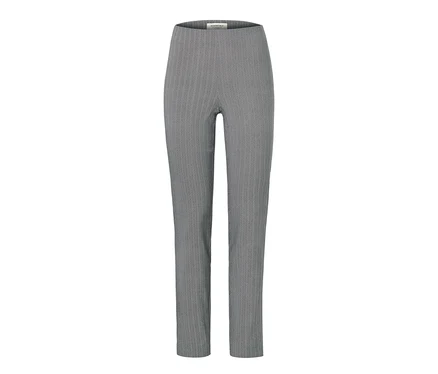 Graue bedruckte Stretchhose.
