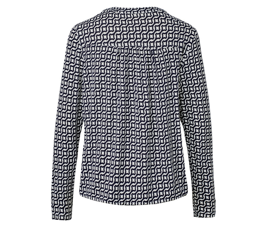 Bedrucktes Blusenshirt, navy.