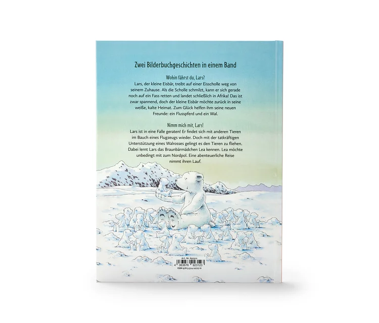 Detail der Rückseite des Buchs "Kleiner Eisbär – bärenstarke Geschichten".