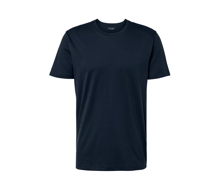 Ein marineblaues 3 T-Shirt mit Rundhalsausschnitt.