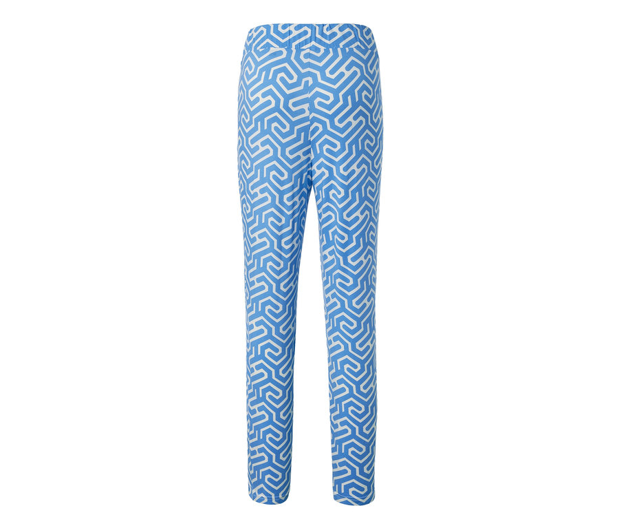 Blaue bedruckte Jerseyhose.