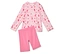 Rosa, langärmliges Oberteil mit Meerestier-Muster und rosa Shorts.