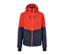 Rot-blaue Skijacke.