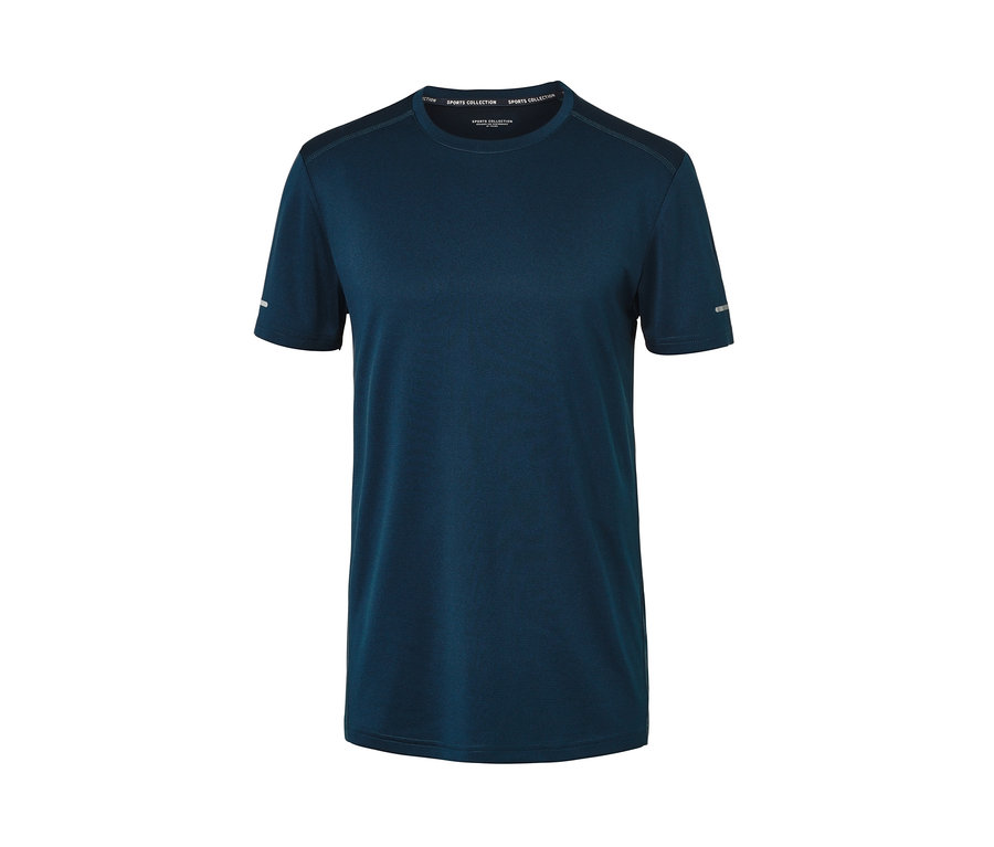 Dunkelblau meliertes Funktionsshirt.