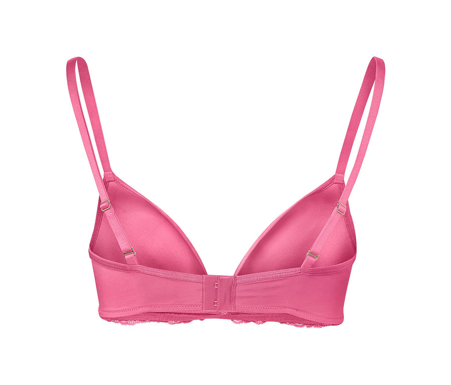 Detailansicht von Rückseite eines pinken Spacer-Soft-BHs.