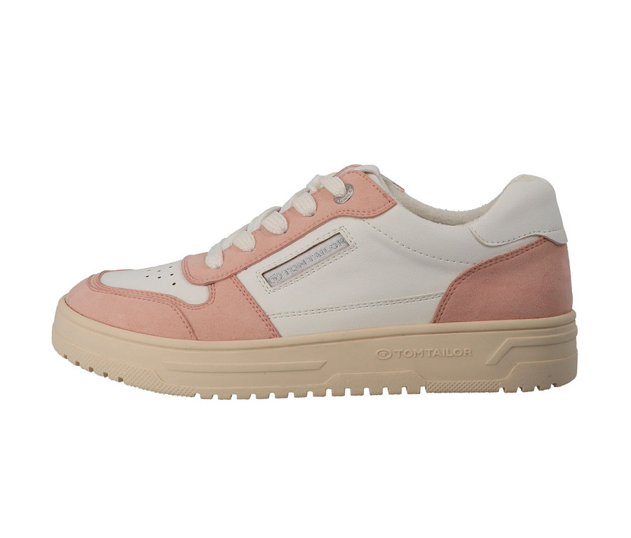 Rosa-weißer Tom Tailor Sneaker aus PU.