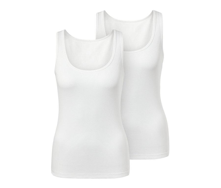 Zwei weiße Hemdchen aus Rippe.