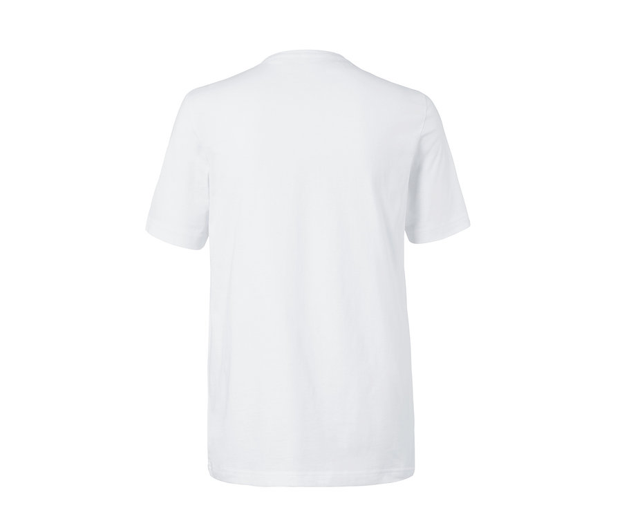 Weißes T-Shirt »Mustang« mit rotem Print.