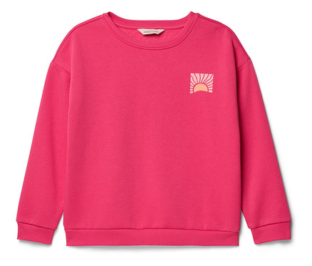 Kinder-Sweatshirt mit überschnittenen Schultern, rot