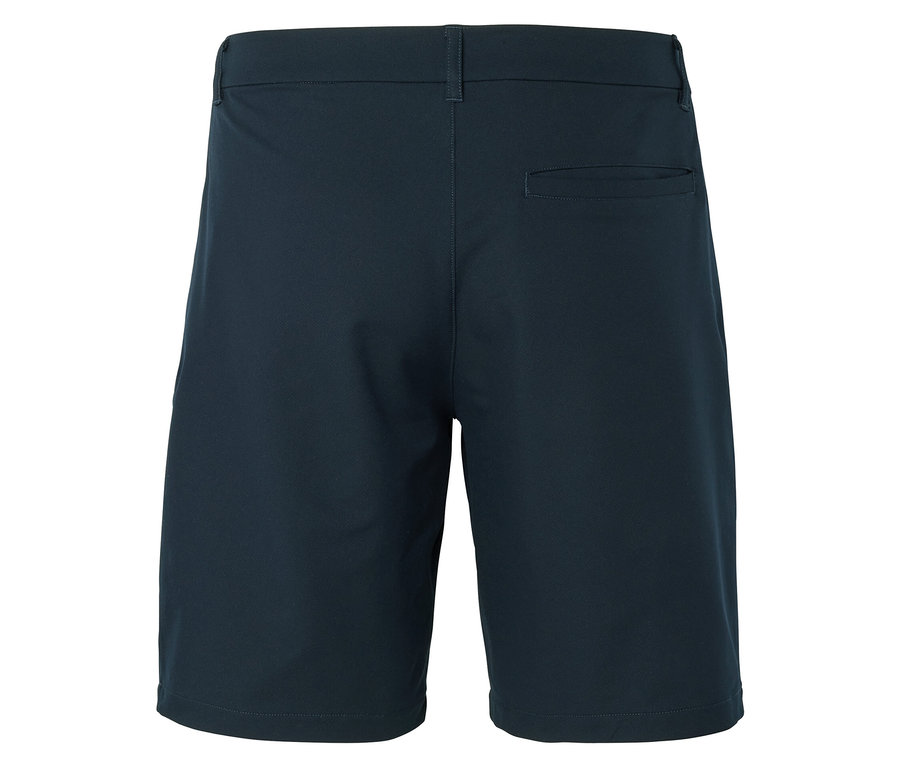Dunkelblaue Shorts von hinten.