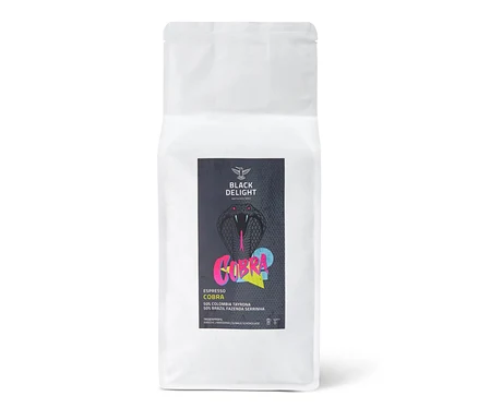 Ein Beutel Black Delight - COBRA Blend Espresso - 1 kg ganze Bohne.
