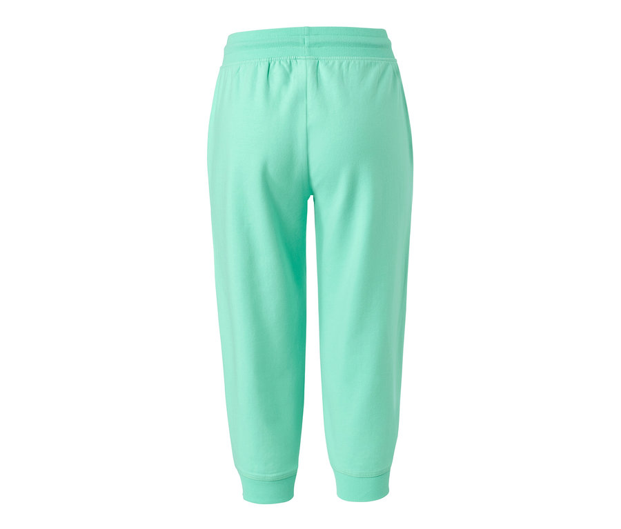 Rückansicht einer mintfarbenen 3/4-Sporthose.