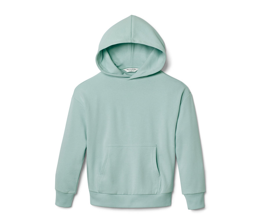 Ein hellblauer Kinder-Sweat-Hoodie.