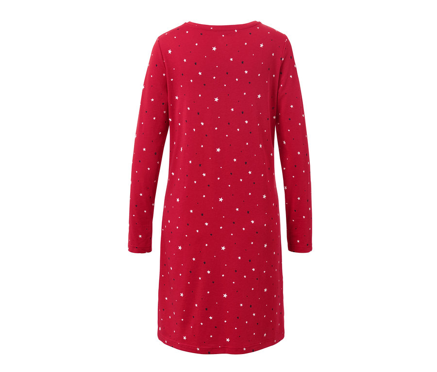 Rotes Nachthemd mit Sternen.