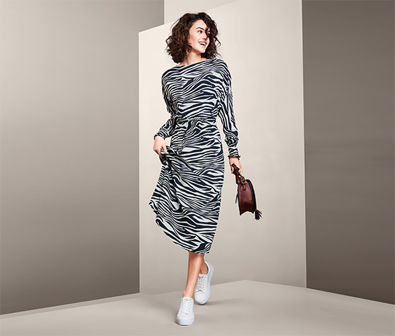 Midi Kleid Im Zebra Dessin Online Bestellen Bei Tchibo