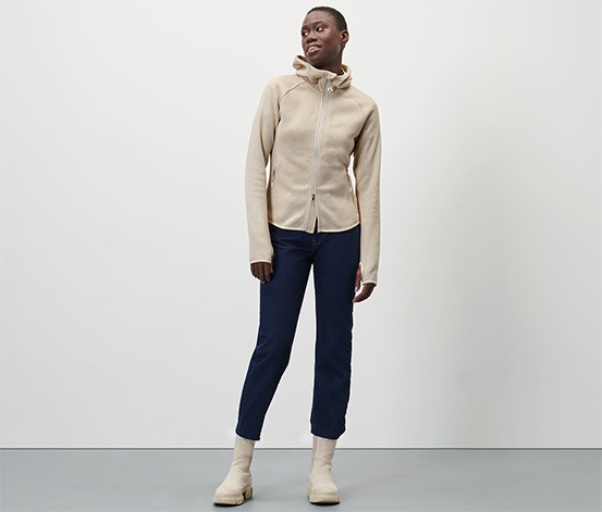 Strickfleece-Jacke