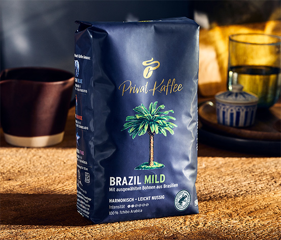 Privat Kaffee Brazil Mild - 6x 500 g Ganze Bohne
